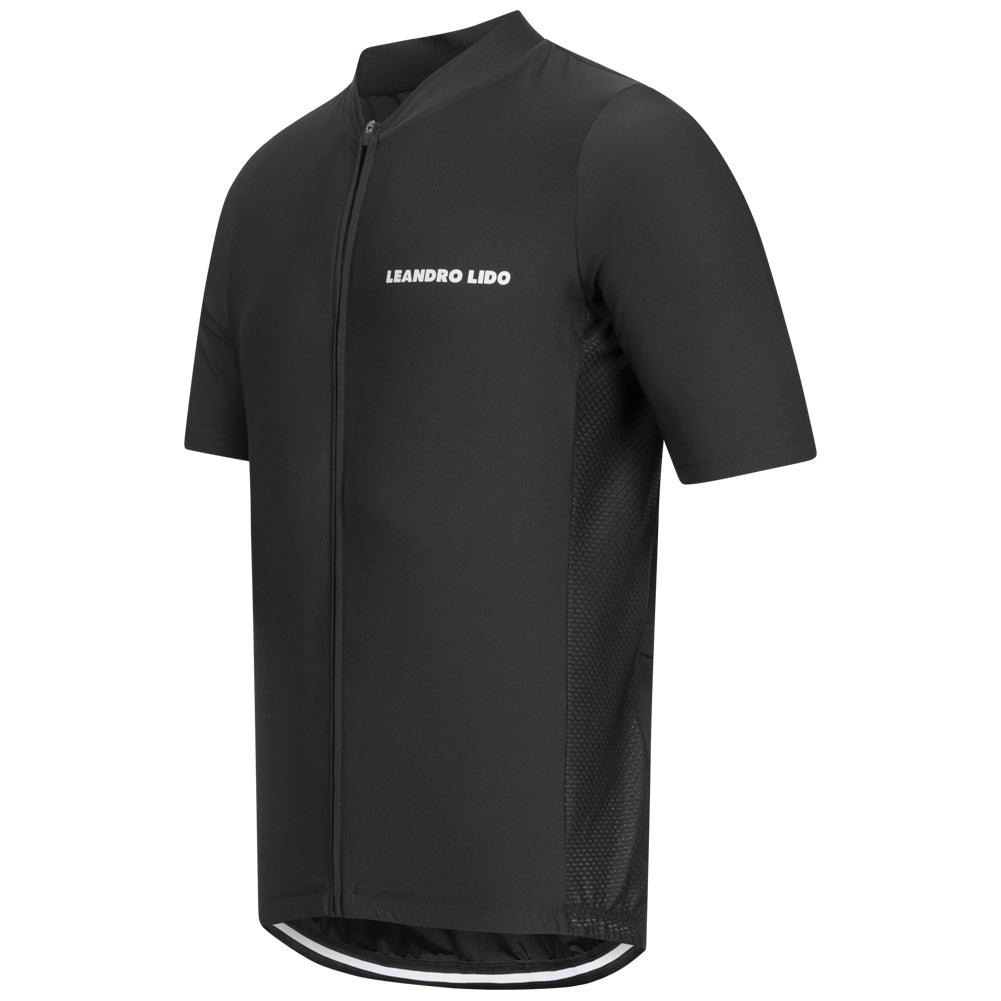LEANDRO LIDO "Portofino" heren fietsshirt korte mouw zwart