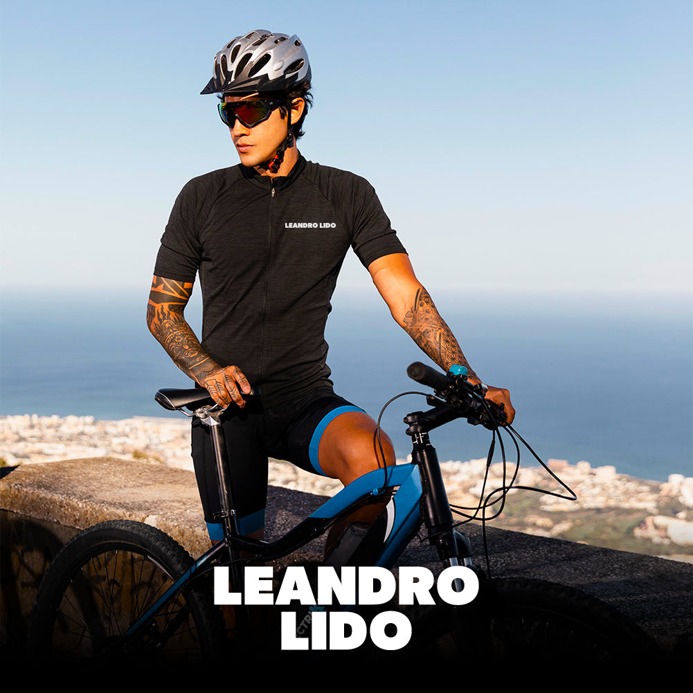 LEANDRO LIDO "Portofino" Wielrenshirt Korte Mouw Heren blauw
