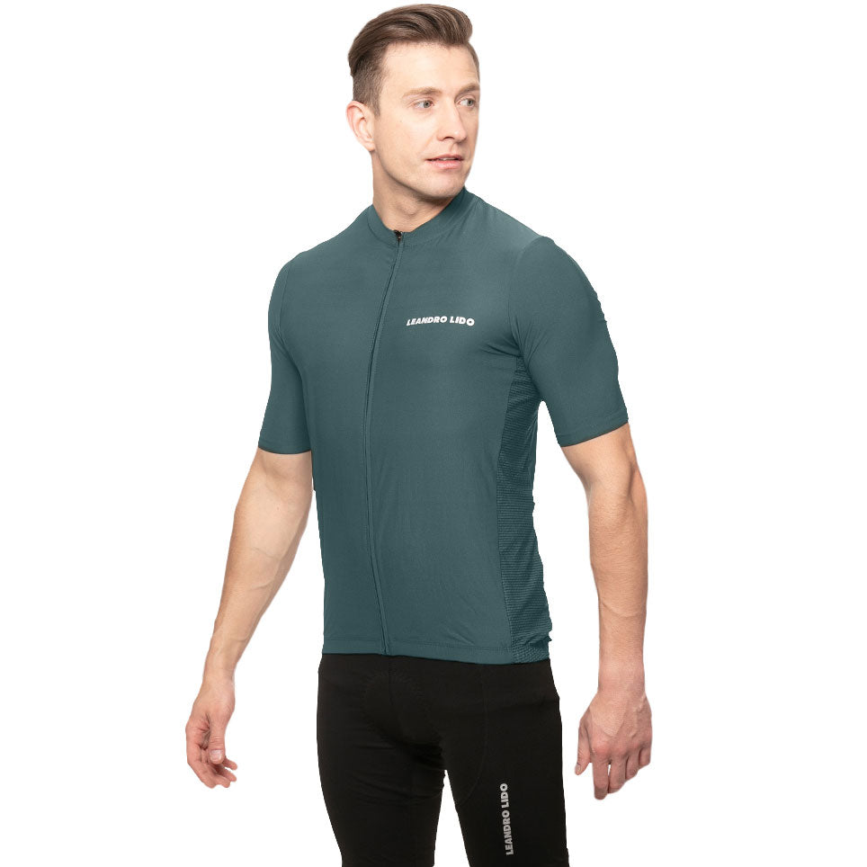 LEANDRO LIDO "Portofino" heren fietsshirt korte mouwen groen