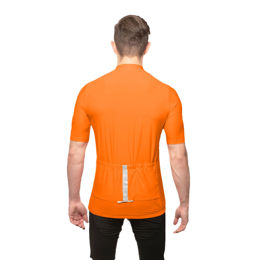 LEANDRO LIDO "Portofino" heren wielershirt korte mouwen oranje