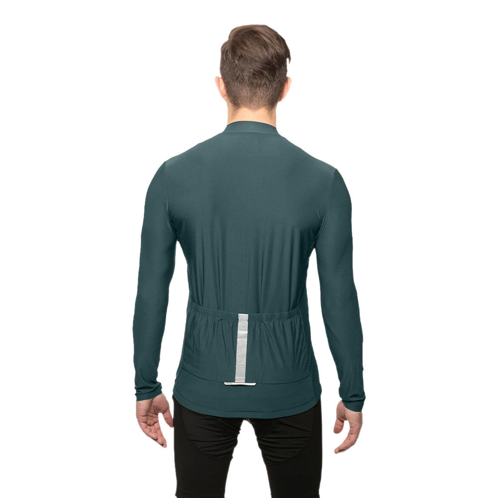 LEANDRO LIDO "Procida" Wielrennershirt met lange mouwen voor heren groen