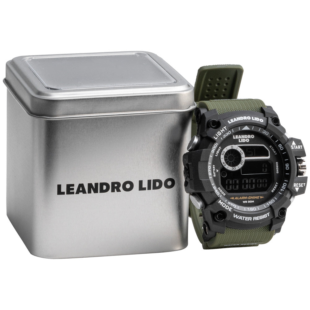 LEANDRO LIDO "Palermo" Unisex Sporthorloge donkergroen