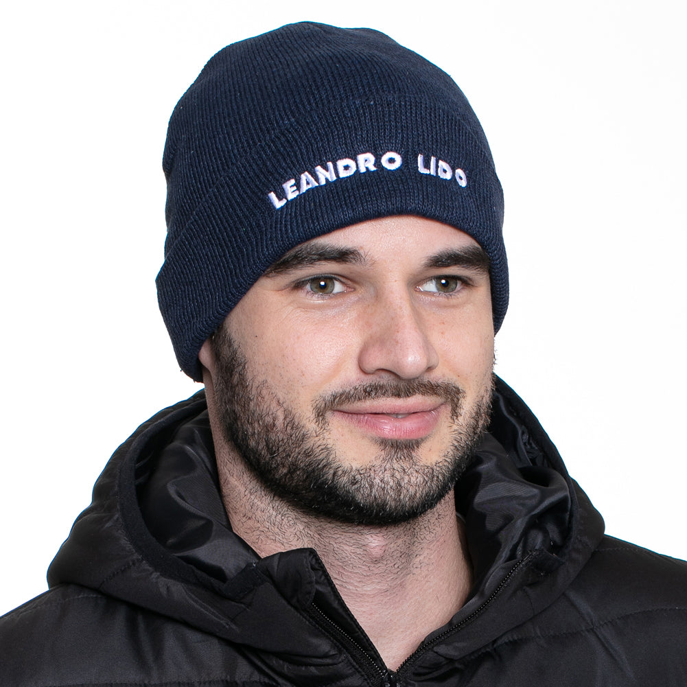 LEANDRO LIDO "Callata" Beanie Wintermuts marineblauw
