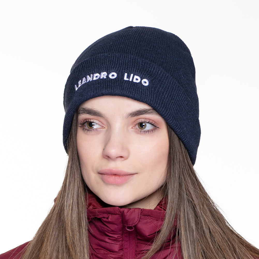 LEANDRO LIDO "Callata" Beanie Wintermuts marineblauw
