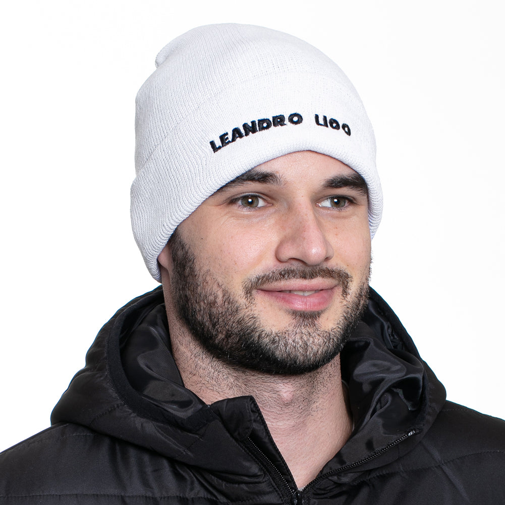 LEANDRO LIDO "Callata" Beanie Wintermuts wit