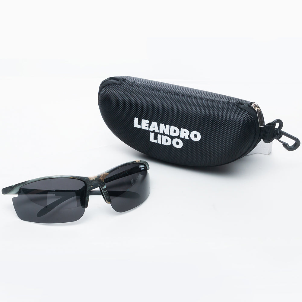 LEANDRO LIDO Power Sport zonnebril camo/zwart