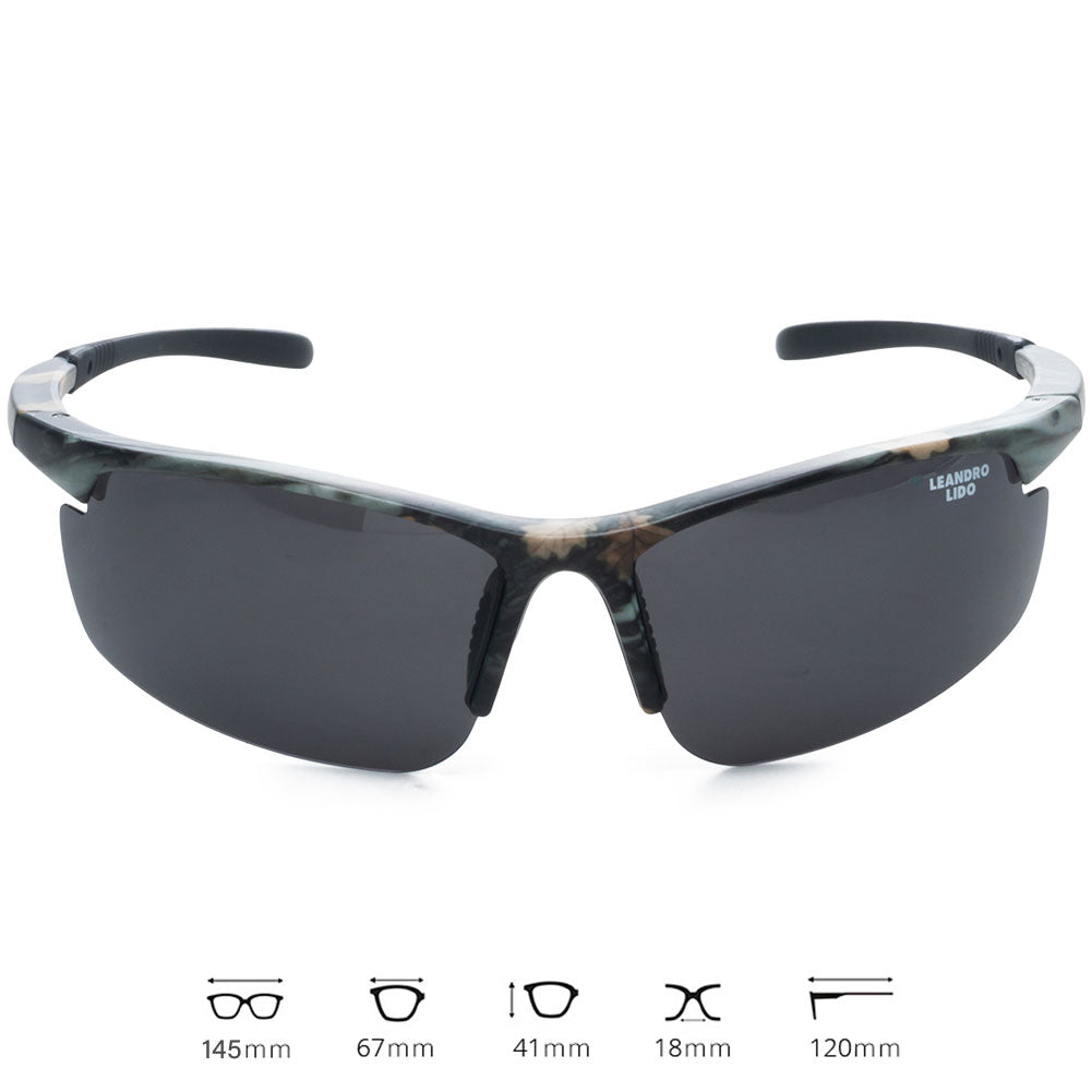LEANDRO LIDO Power Sport zonnebril camo/zwart