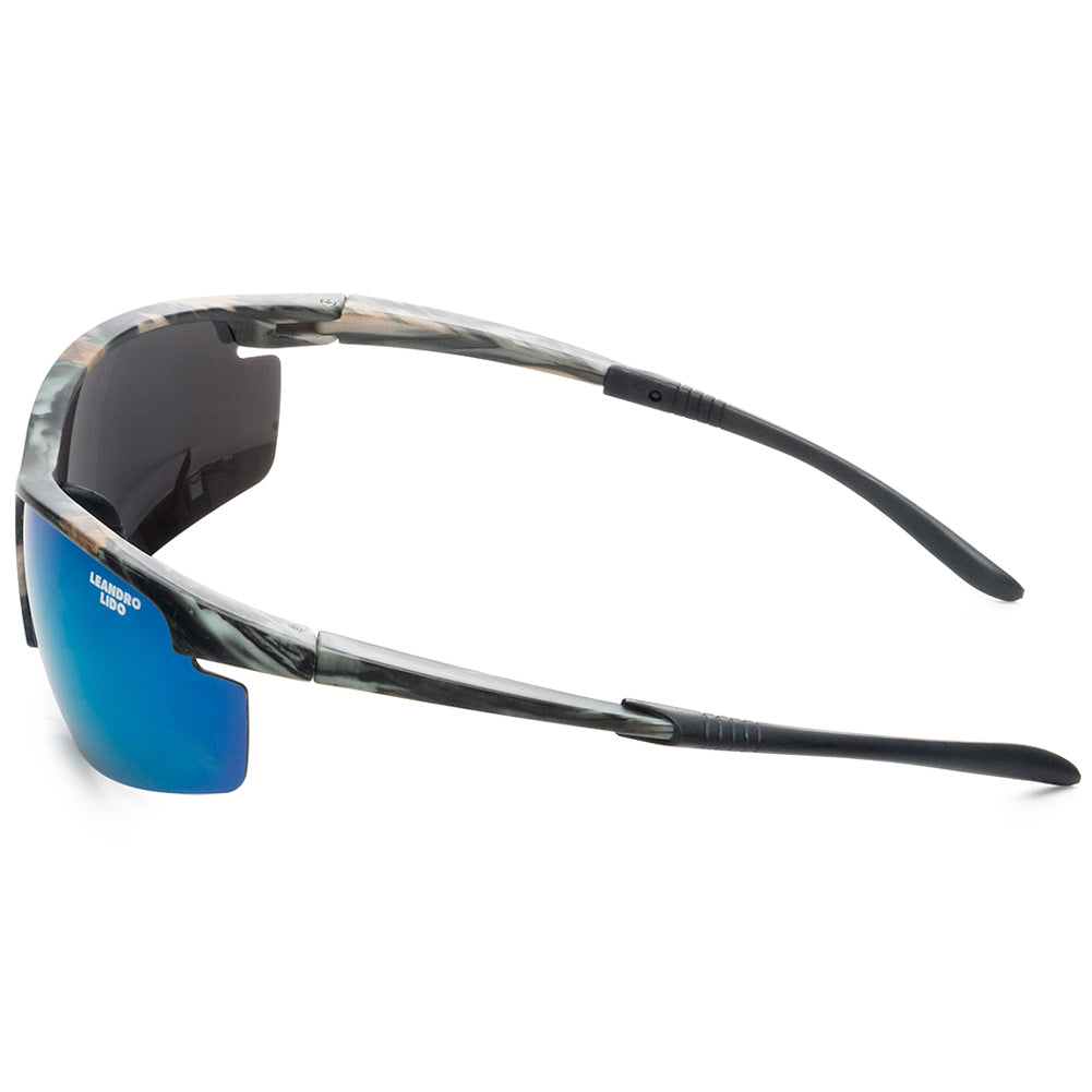 LEANDRO LIDO Power Sport zonnebril camo/blauw