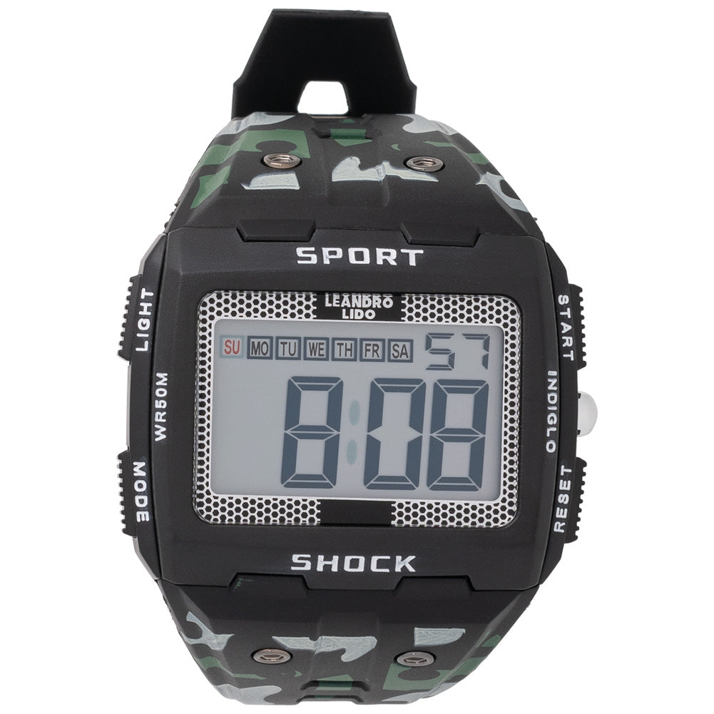 LEANDRO LIDO "Sterpeto" Unisex sporthorloge camouflage