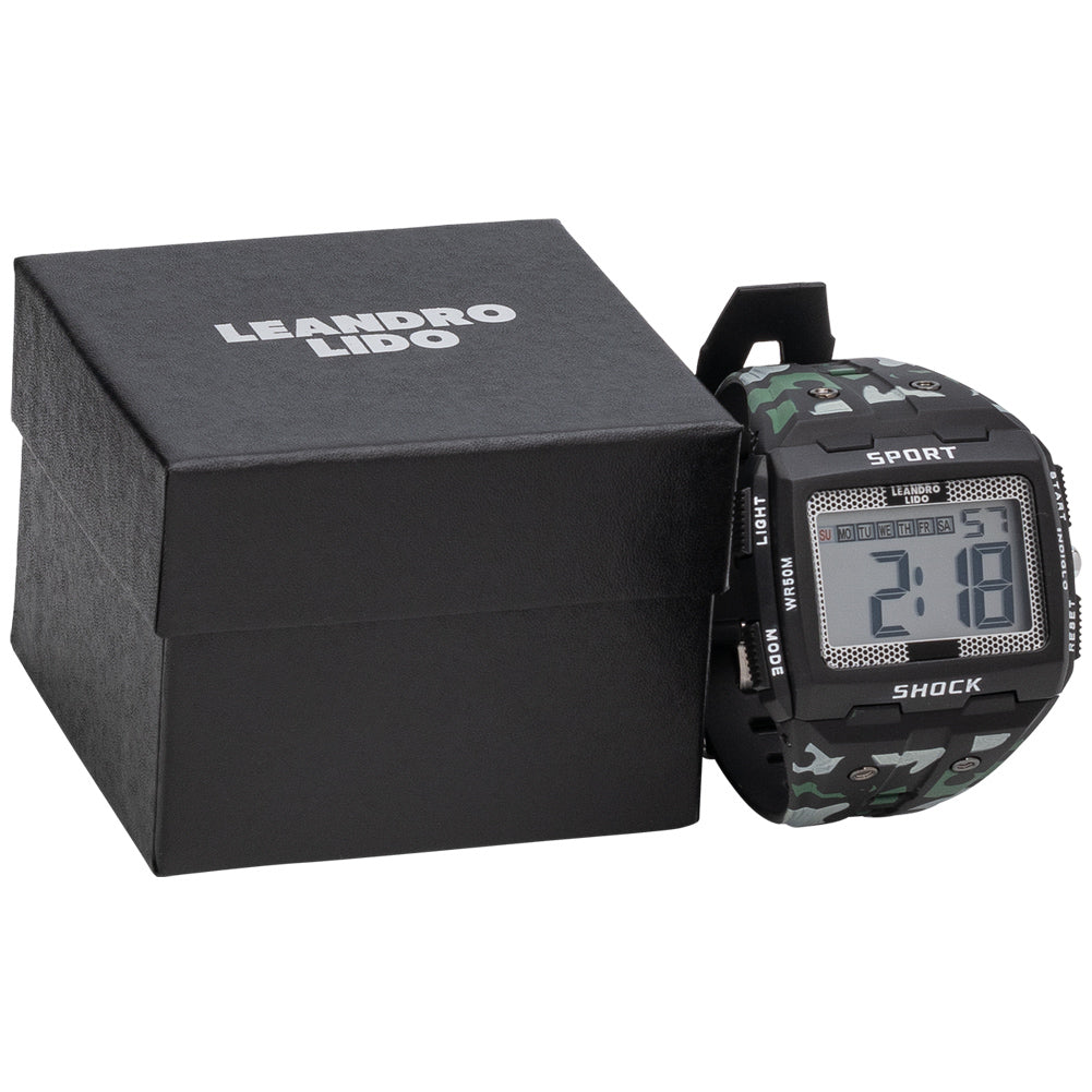 LEANDRO LIDO "Sterpeto" Unisex sporthorloge camouflage
