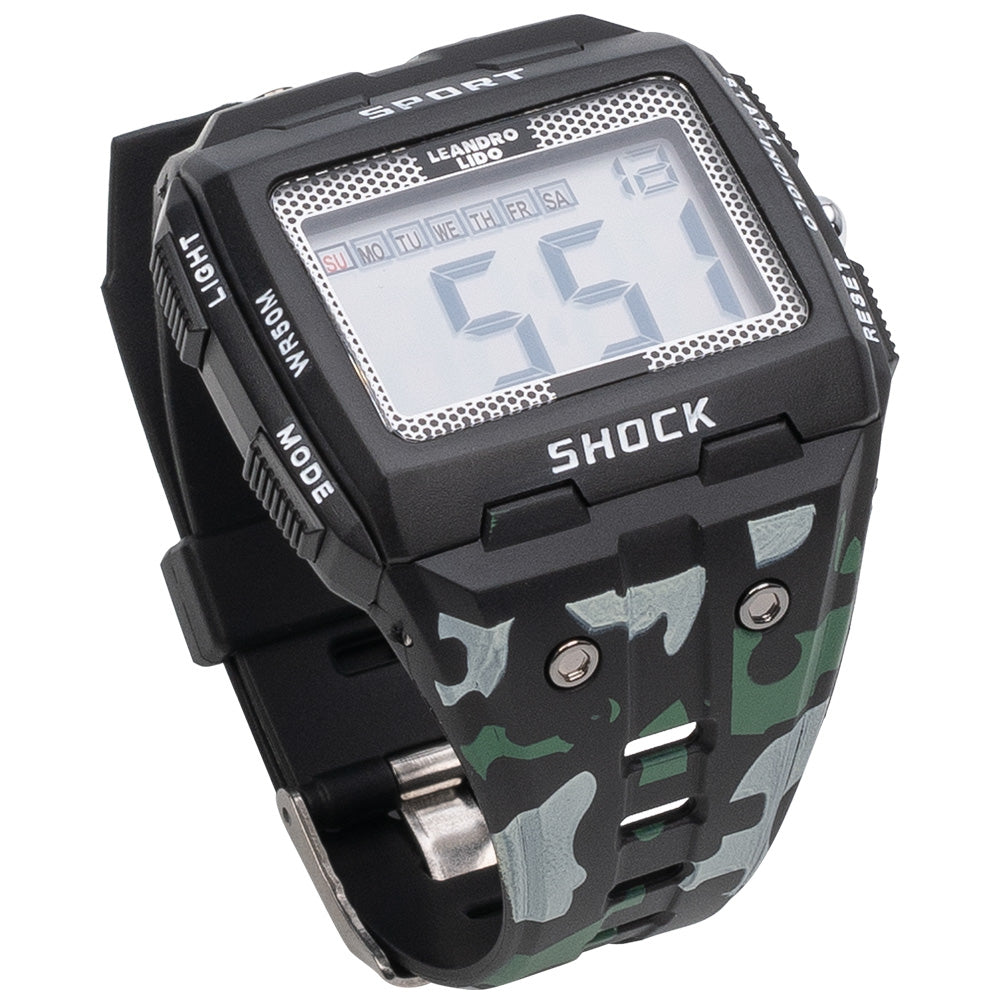 LEANDRO LIDO "Sterpeto" Unisex sporthorloge camouflage