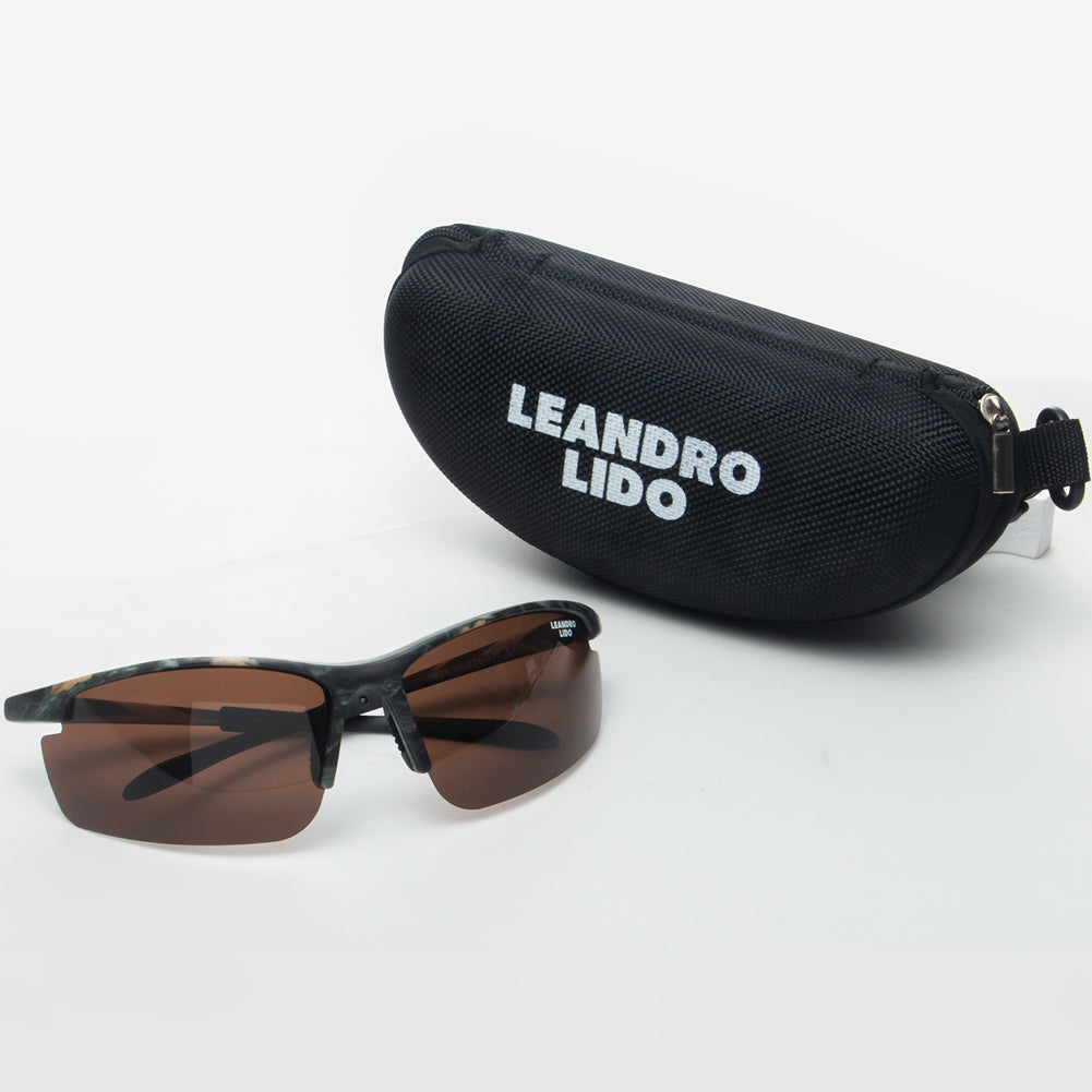LEANDRO LIDO Power Sport zonnebril camo/bruin