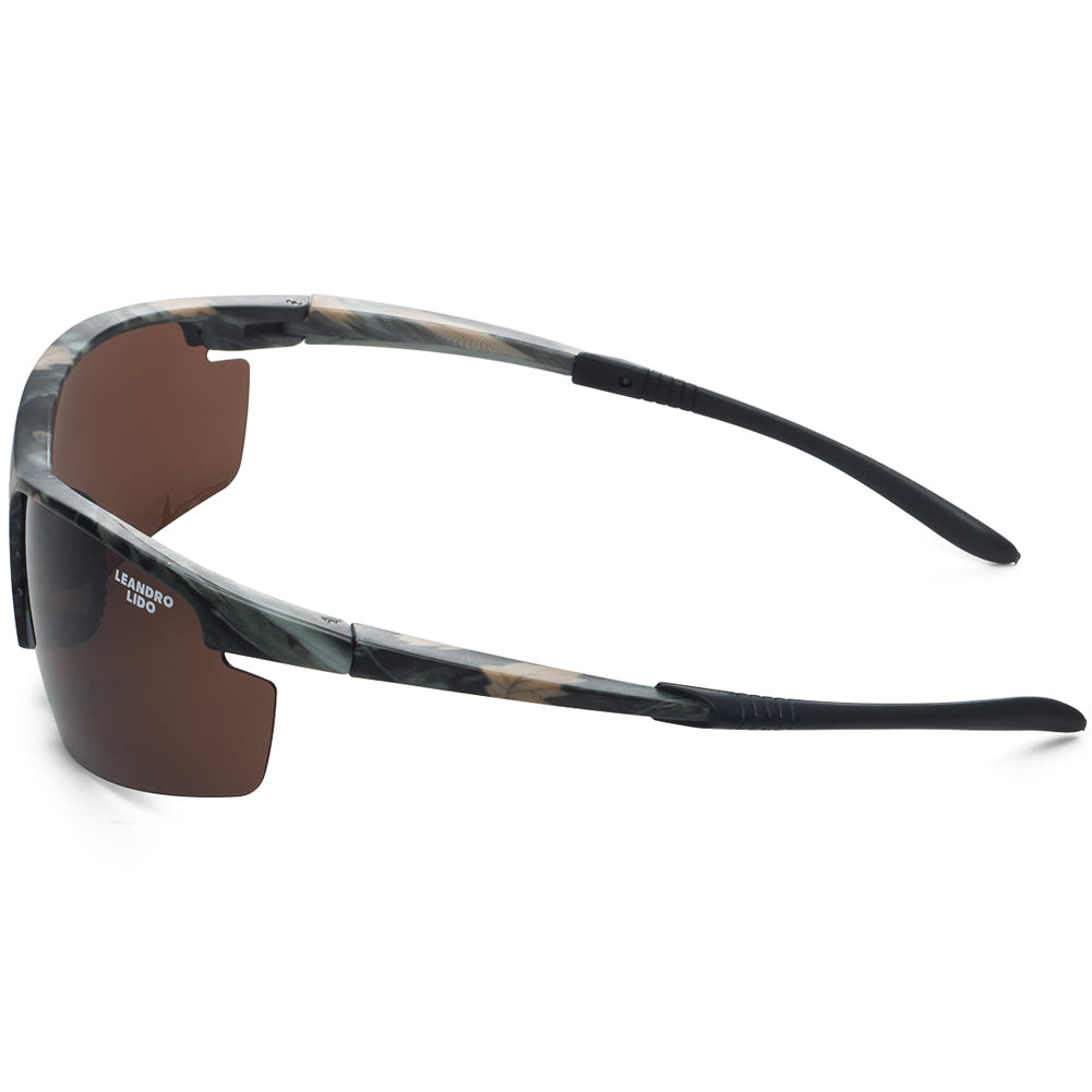 LEANDRO LIDO Power Sport zonnebril camo/bruin