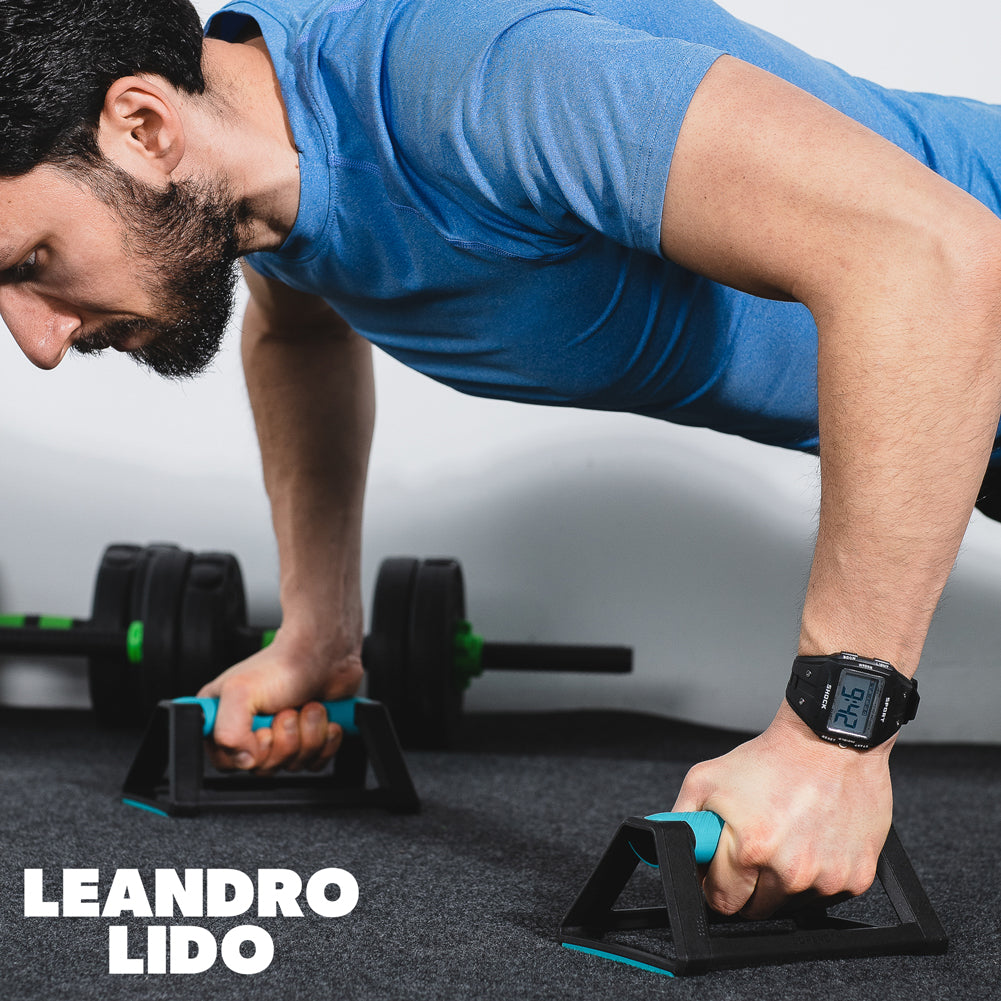 LEANDRO LIDO "Sterpeto" Unisex sporthorloge goud/zwart