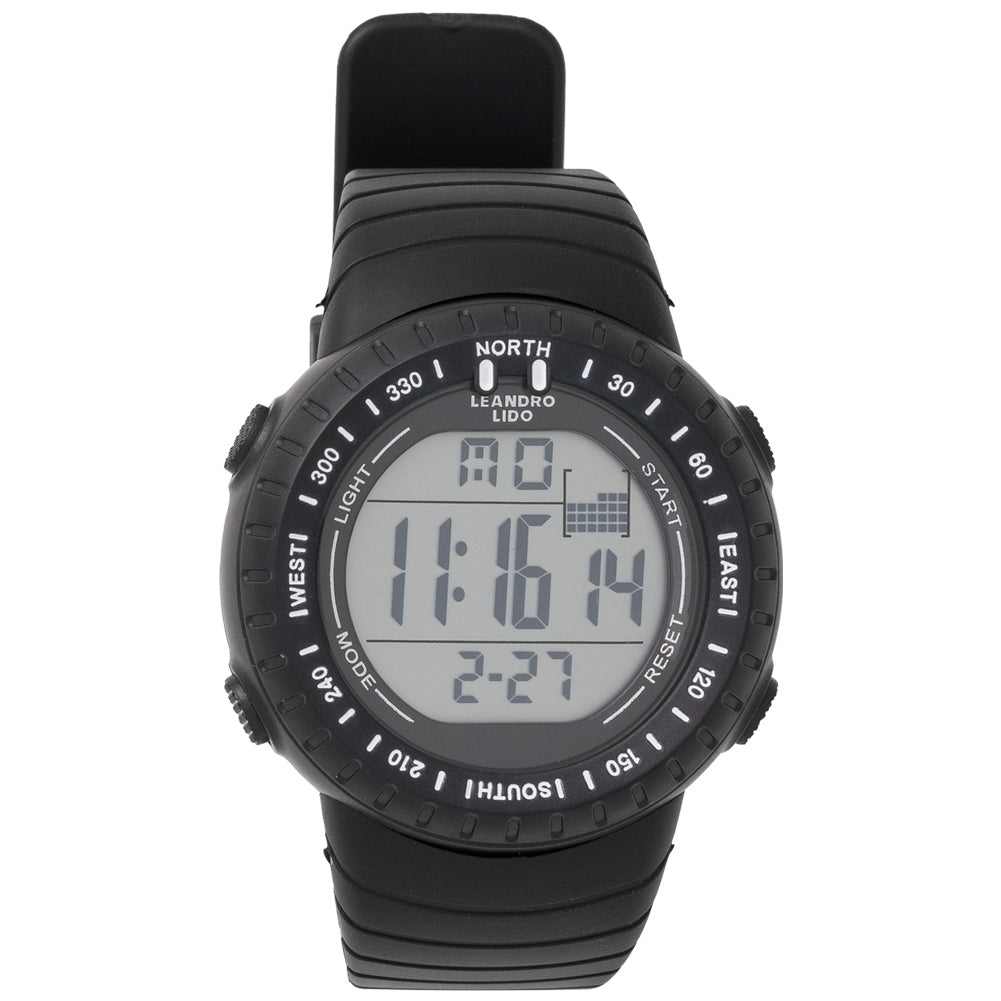 LEANDRO LIDO "Vescia" Unisex sporthorloge zwart/wit