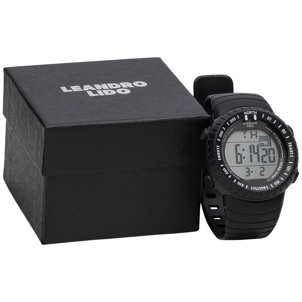LEANDRO LIDO "Vescia" Unisex sporthorloge zwart/wit