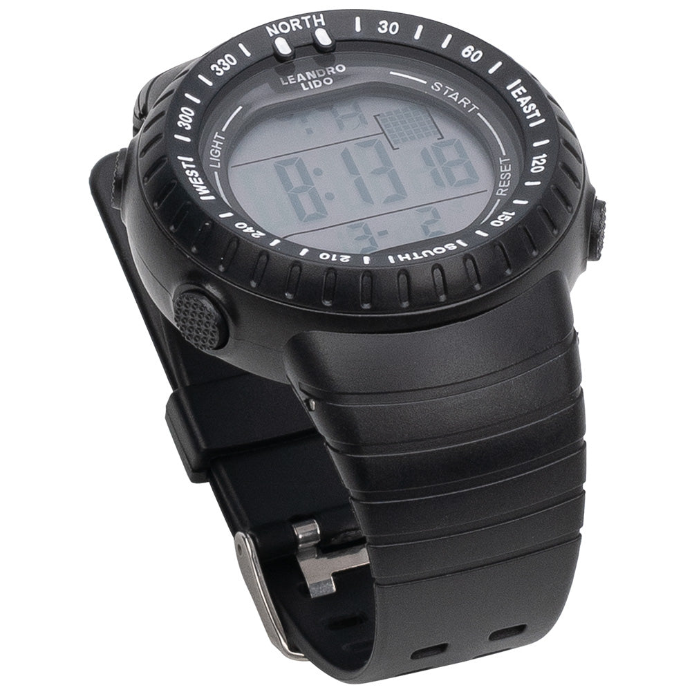 LEANDRO LIDO "Vescia" Unisex sporthorloge zwart/wit
