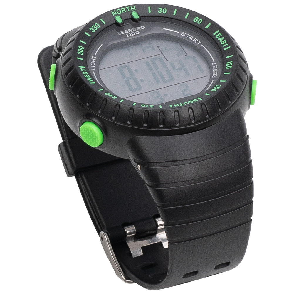 LEANDRO LIDO "Vescia" Unisex Sporthorloge zwart/groen