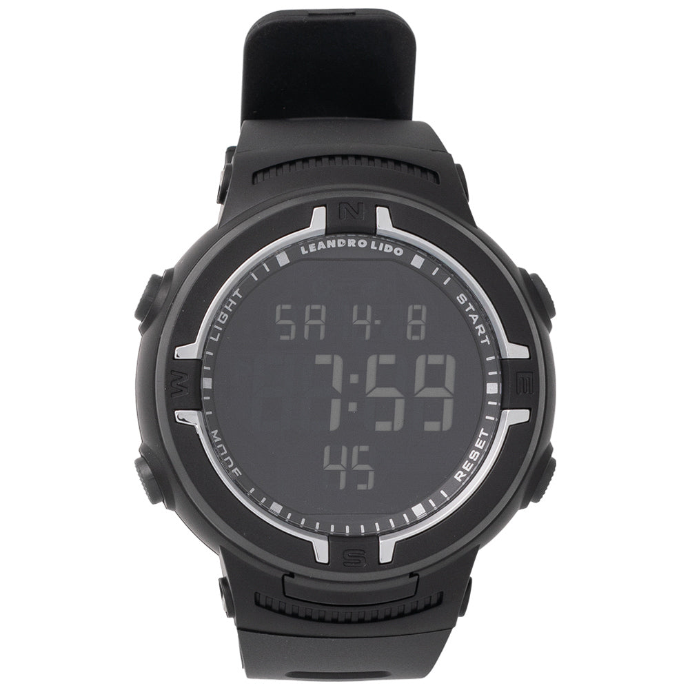 LEANDRO LIDO "Vernazza" Unisex sporthorloge zwart/wit