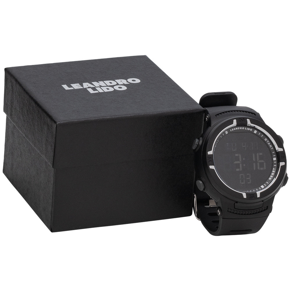 LEANDRO LIDO "Vernazza" Unisex sporthorloge zwart/wit