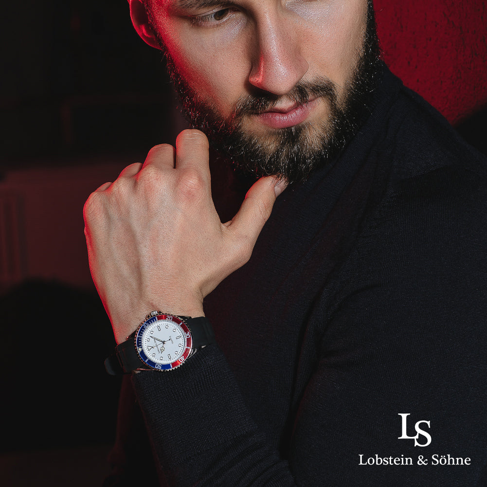 Lobstein & Zonen® "Konstantin" Horloge blauw/rood