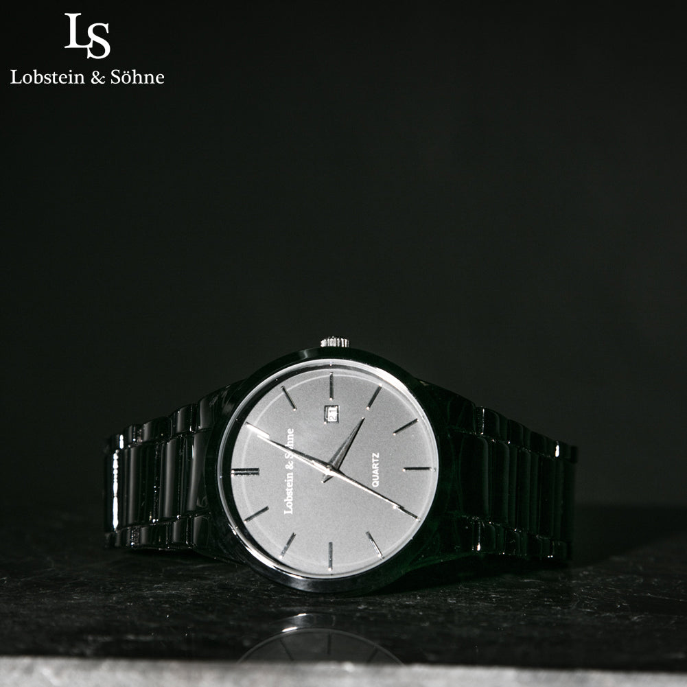 Lobstein & Zonen® "Oskar" horloge zwart