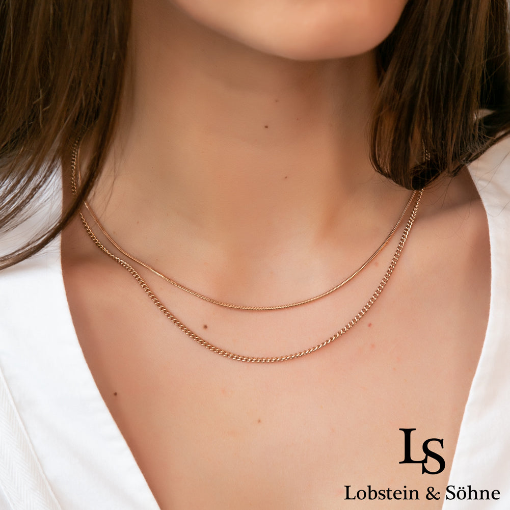 Lobstein & Söhne "Thilda" Damesketting rosé goud