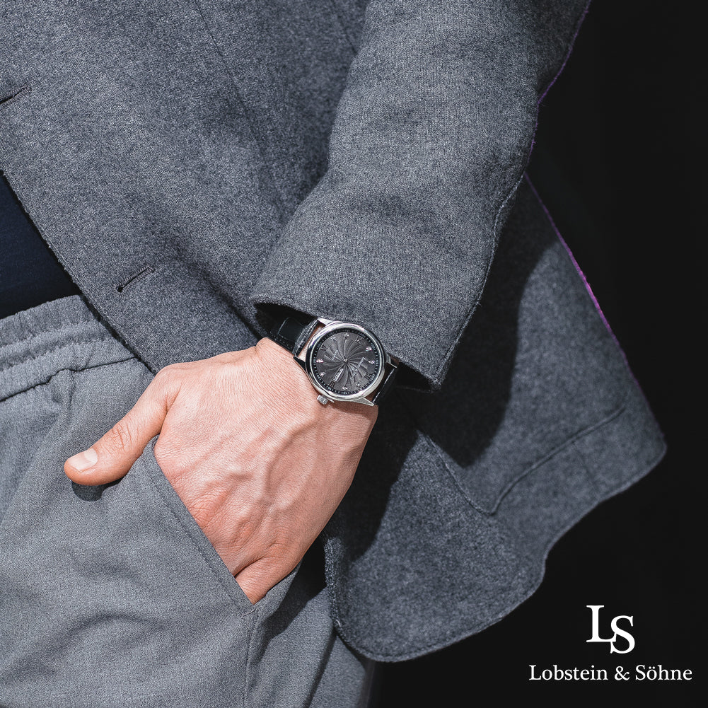 Lobstein & Söhne® "Augustus" horloge zwart
