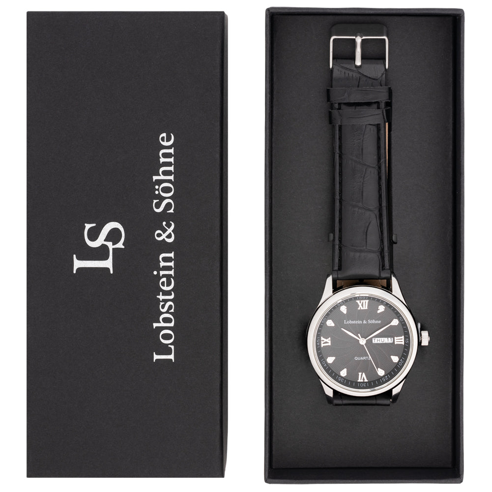 Lobstein & Söhne® "Augustus" horloge zwart