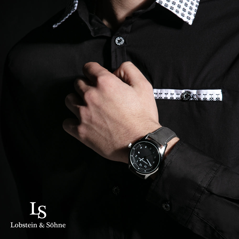 Lobstein & Söhne® "Gustav" Horloge donkergrijs
