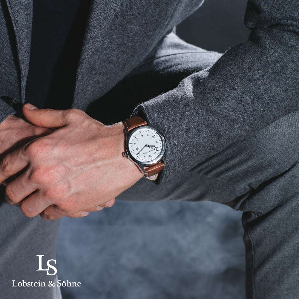 Lobstein & Zonen® "Gustav" horloge bruin