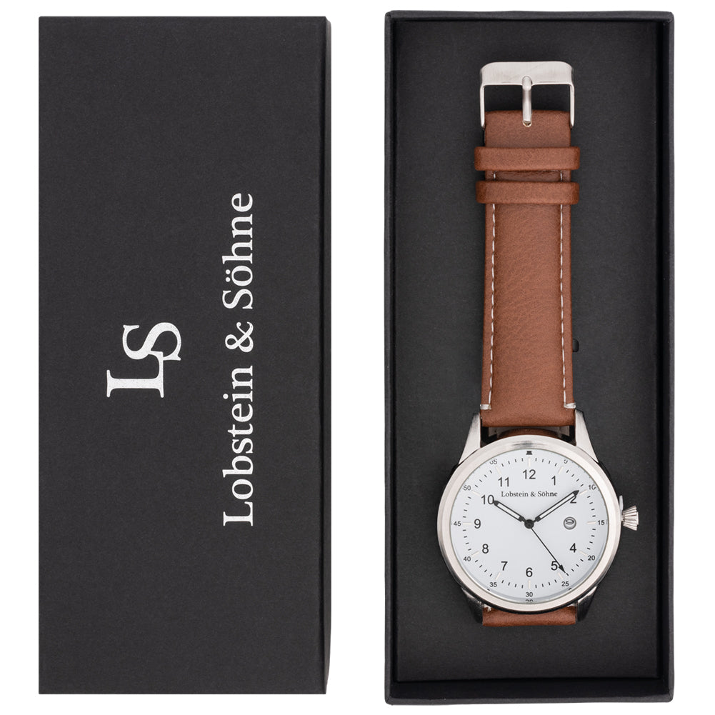 Lobstein & Zonen® "Gustav" horloge bruin