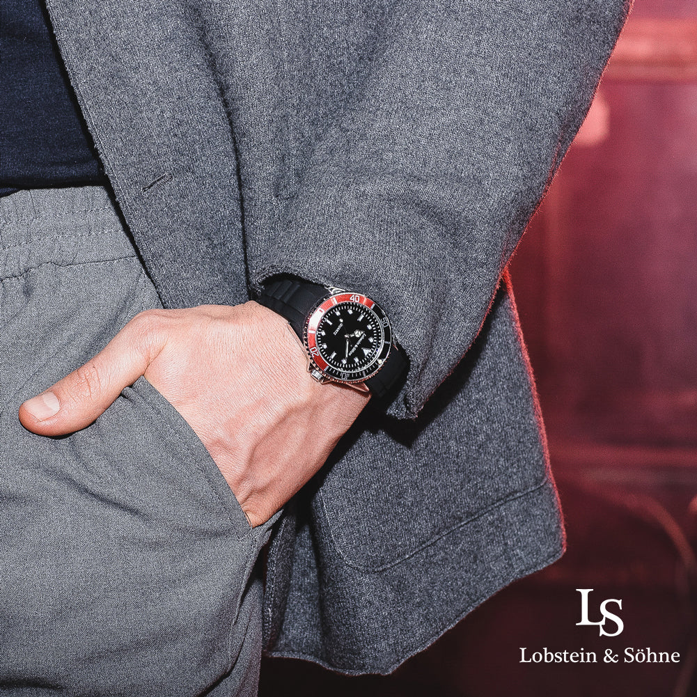Lobstein & Söhne® "Konstantin" Horloge zwart/rood