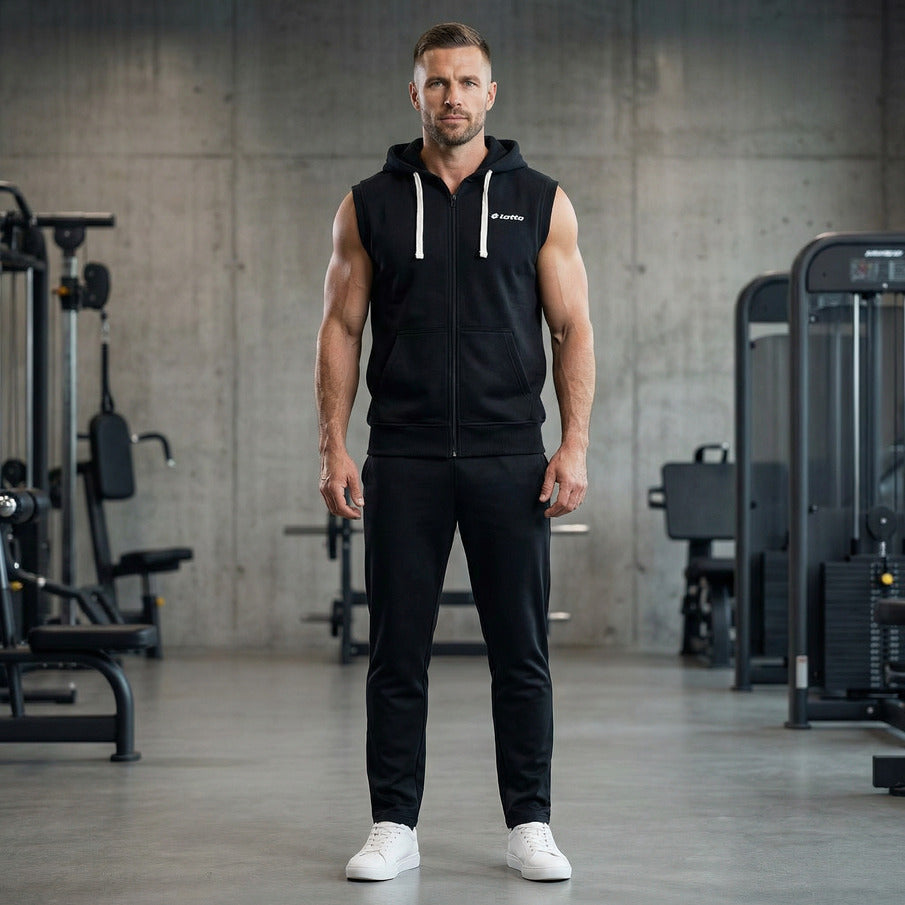 Lotto Bodywarmer Heren Capuchon Sweatvest MBWX10003NET-R04