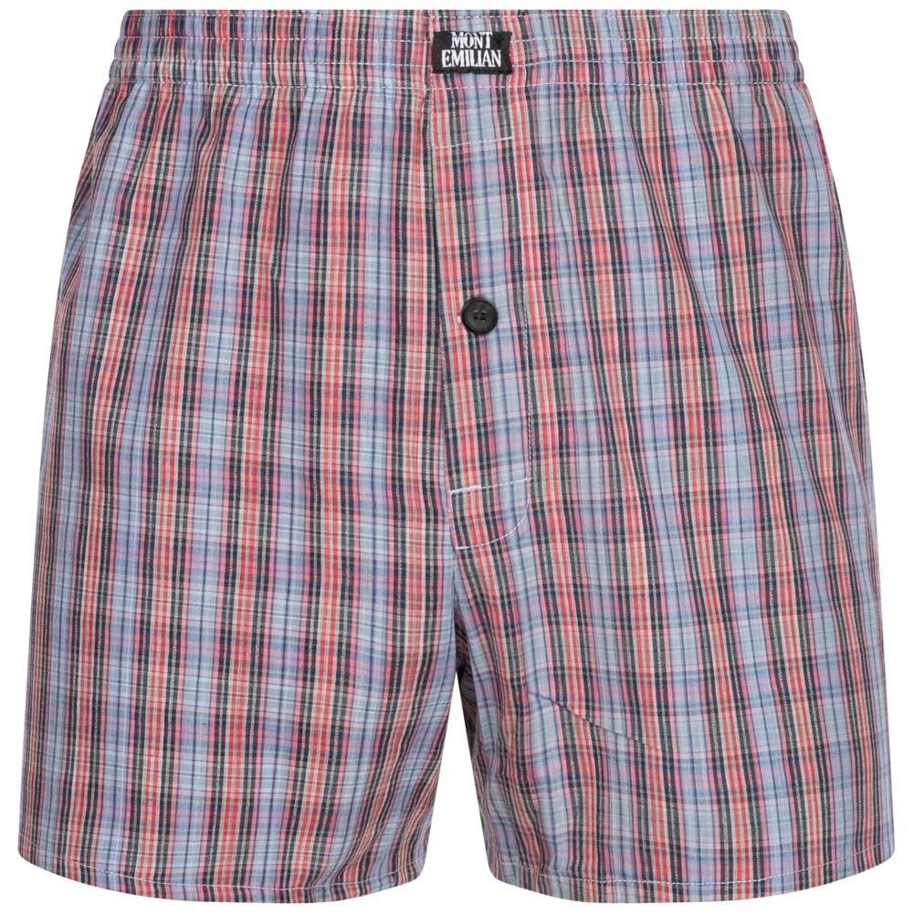 MONT EMILIAN "Nantes" heren American boxershorts 2-pack blauw/ruit