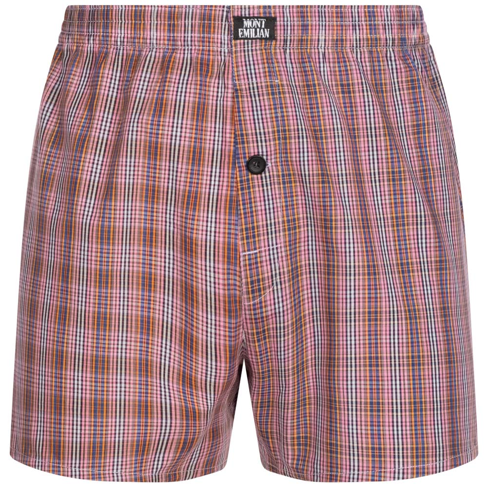 MONT EMILIAN "Nantes" Heren Amerikaanse boxershorts 2-pack rood/ruit