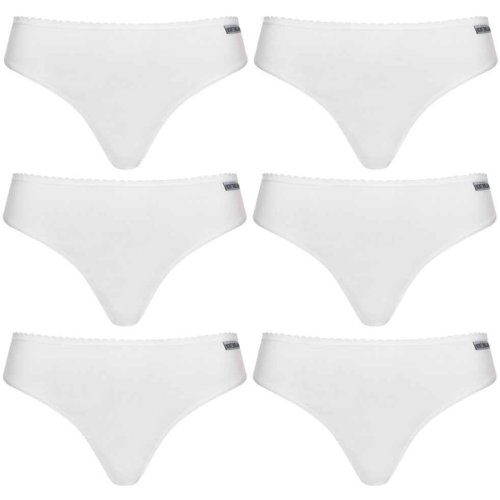 MONT EMILIAN "Nimes" Dames Tanga 6-pack wit