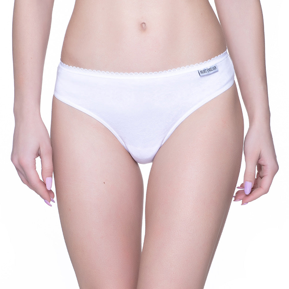 MONT EMILIAN "Nimes" Dames Tanga 6-pack wit
