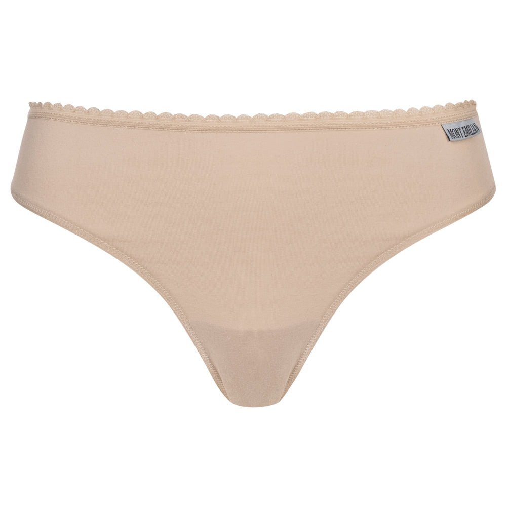 MONT EMILIAN "Nimes" Dames Tanga 6-pack beige