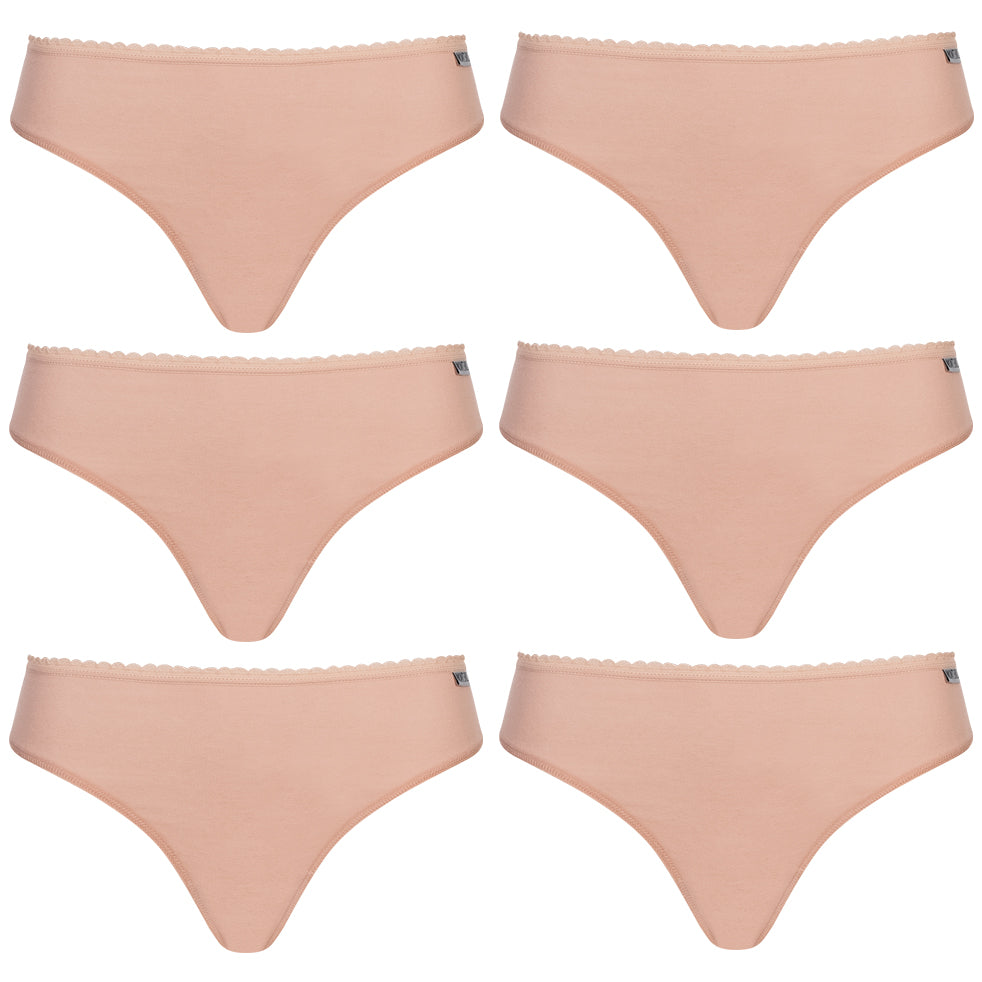 MONT EMILIAN "Nimes" damestrings 6-pack roze