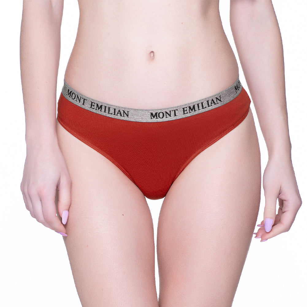 MONT EMILIAN "Colmar" dames string 8-pack rood