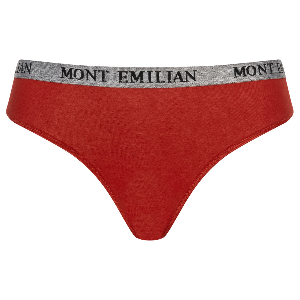 MONT EMILIAN "Colmar" dames string 8-pack rood