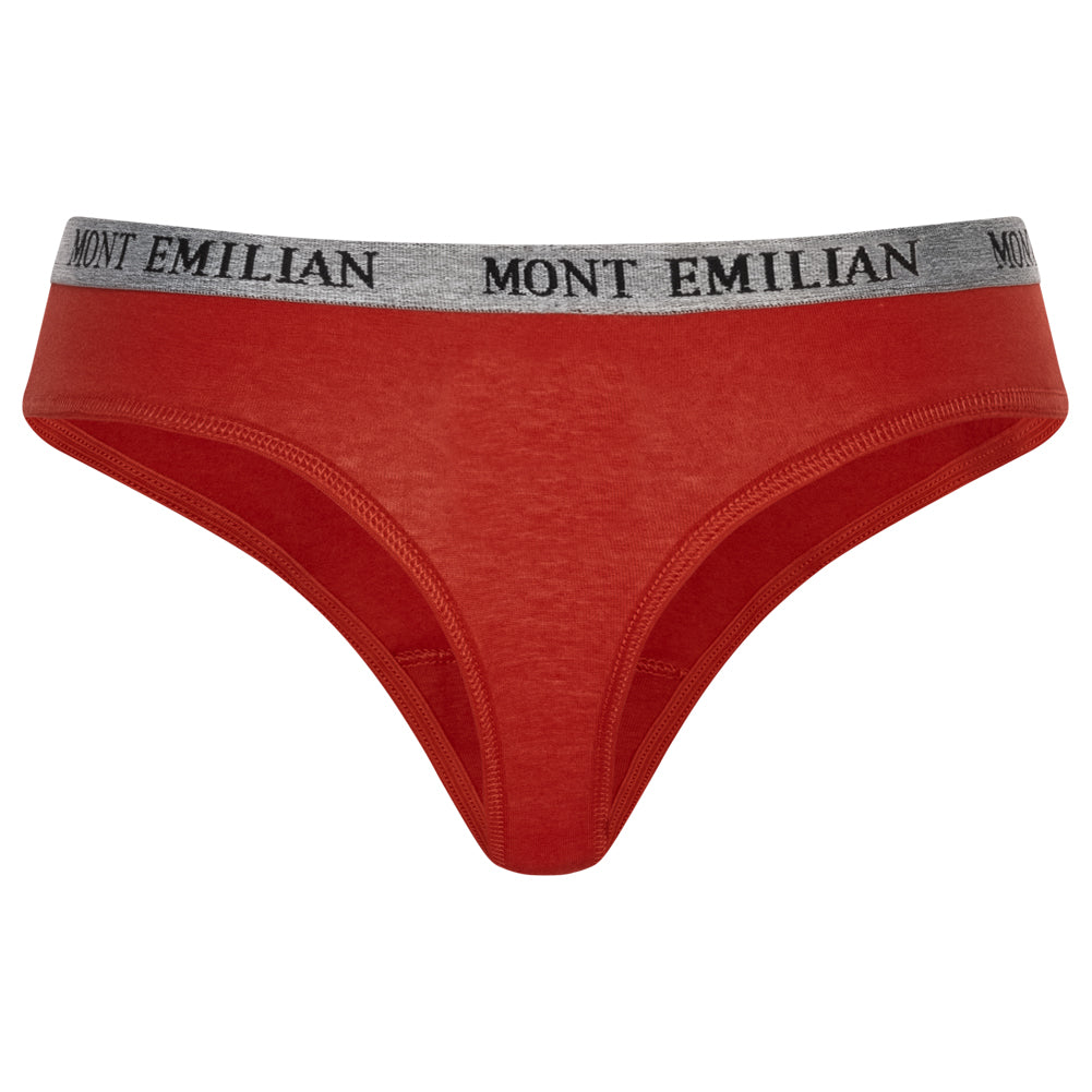 MONT EMILIAN "Colmar" dames string 8-pack rood