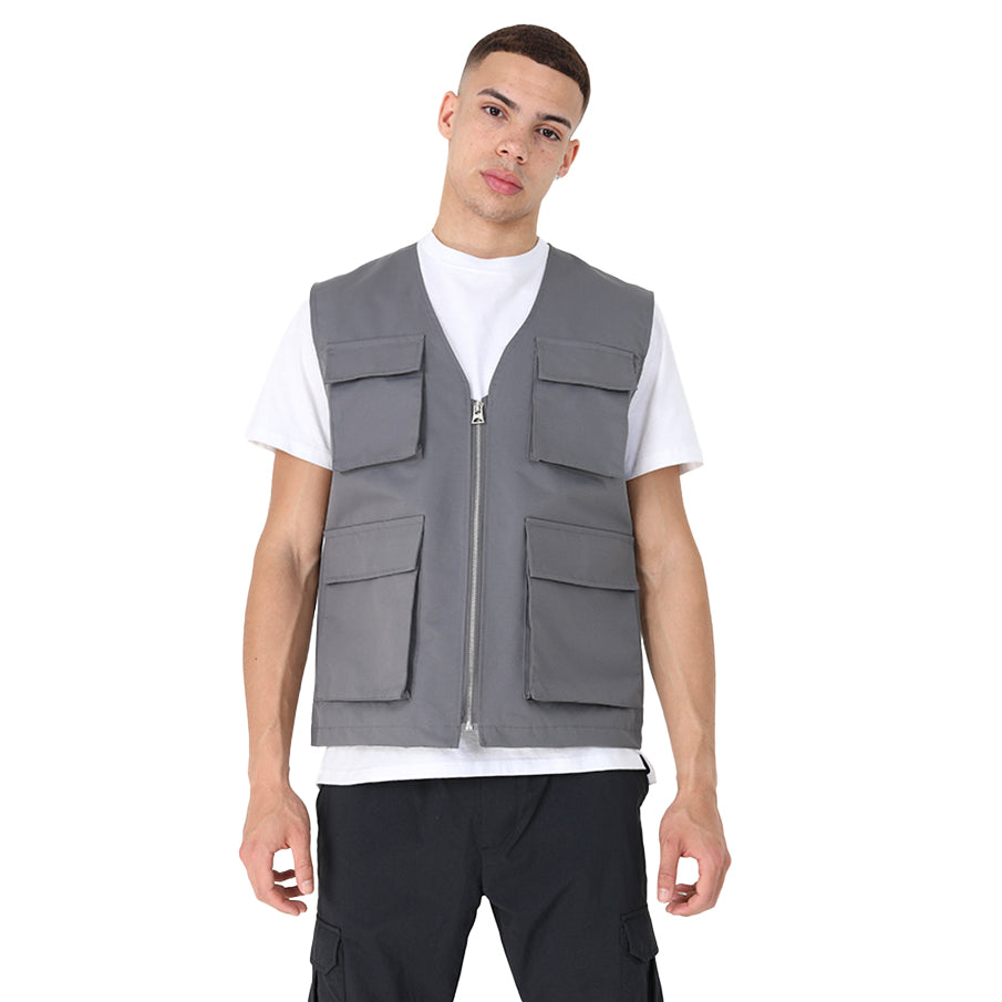 BRAVE SOUL® Radar Utility Heren Cargo Vest MJK-RADAR-1