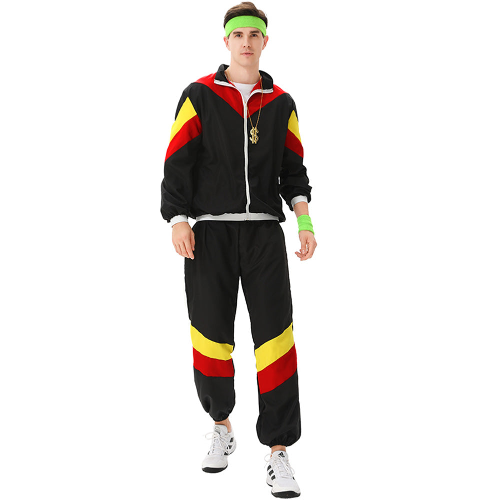 MAASKANTJE "Gärry" Retro Jaren '90 Trainingspak Kostuum zwart