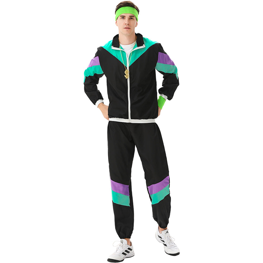 MAASKANTJE "Bärry" retro jaren 90 trainingspak kostuum zwart