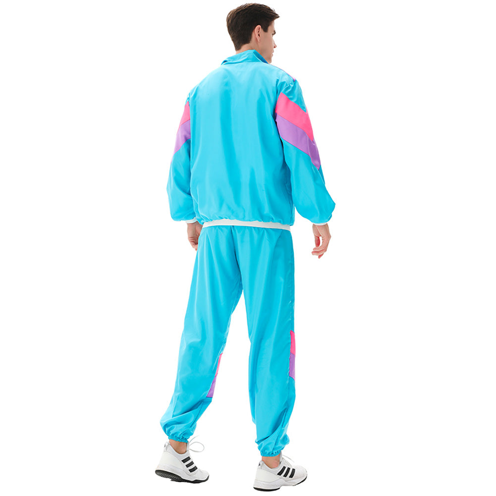 MAASKANTJE "Rikkard" Retro jaren 90 trainingspak kostuum turquoise
