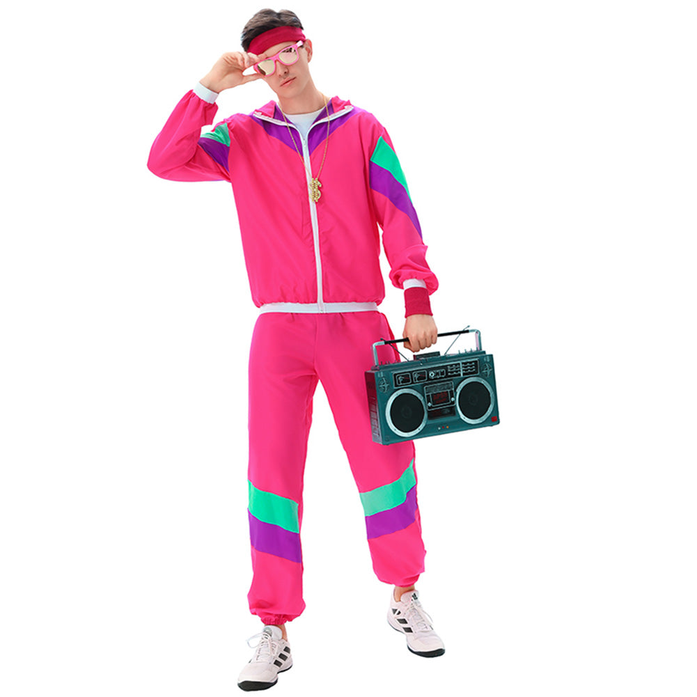 MAASKANTJE "Robby" Retro Jaren 90 Trainingspak Kostuum roze