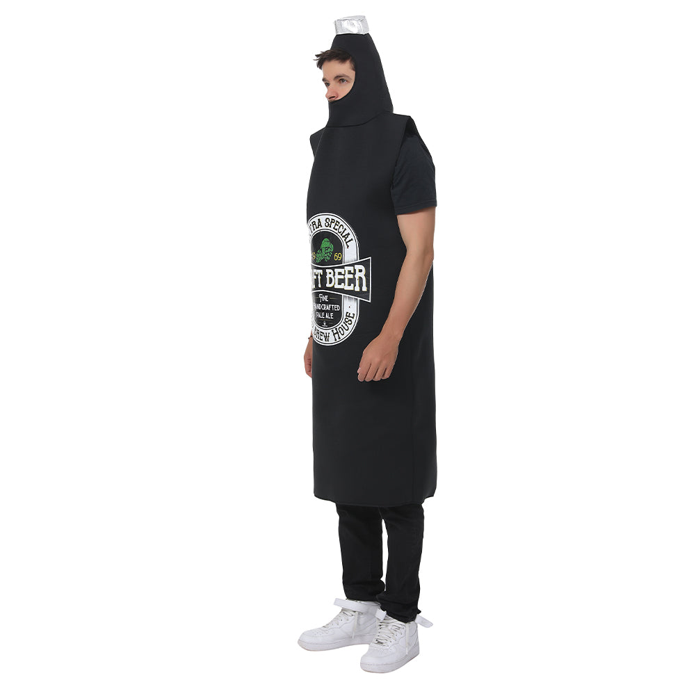 Bierfles uniseks kostuum MIESEPETER® zwart