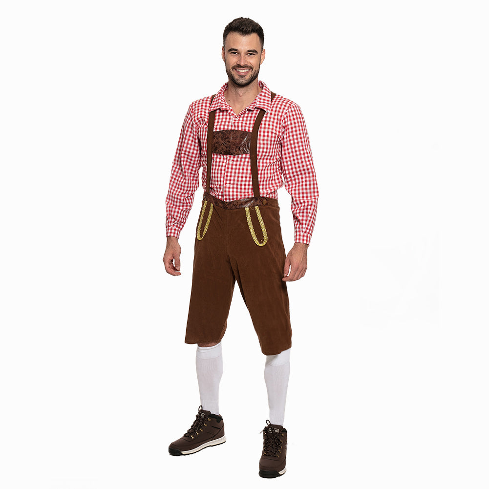 Trachtenpak Heren Oktoberfest-kostuum MIESEPETER® rood